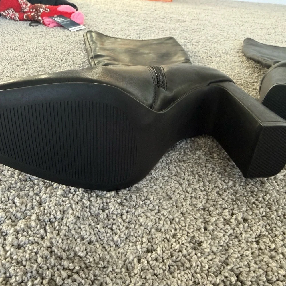 Madden Girl Black Heeled Boots - Picture 7 of 7